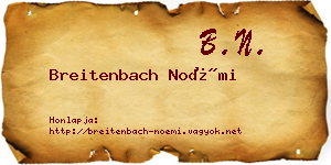 Breitenbach Noémi névjegykártya